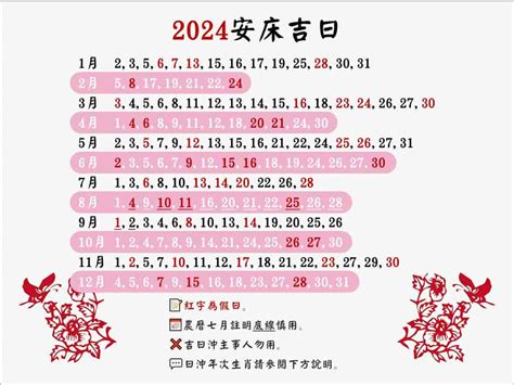 安床日子|2024年01月安床吉日